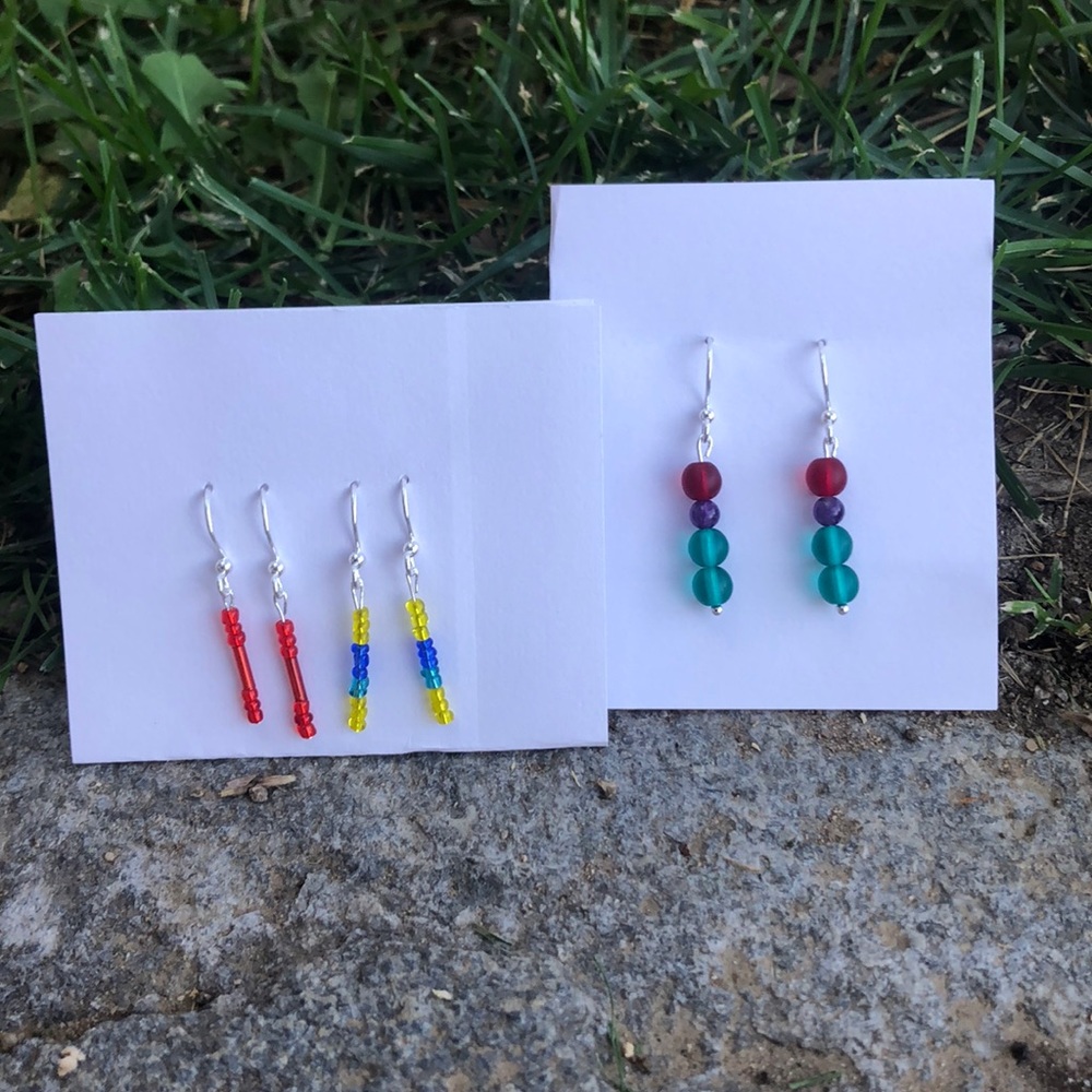 HP Handmade Little Mermaid Earrings Set of 3 Pairs